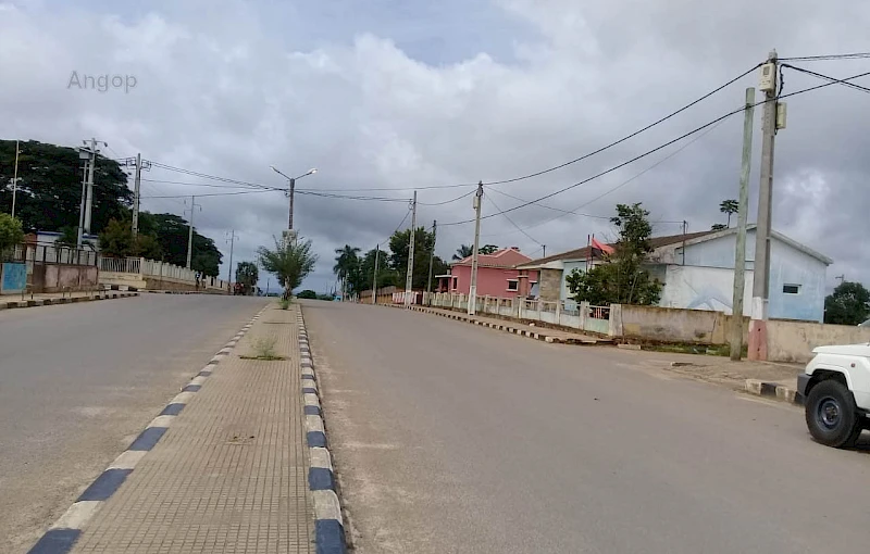 Vista parcial da vila do Tomboco, província do Zaire