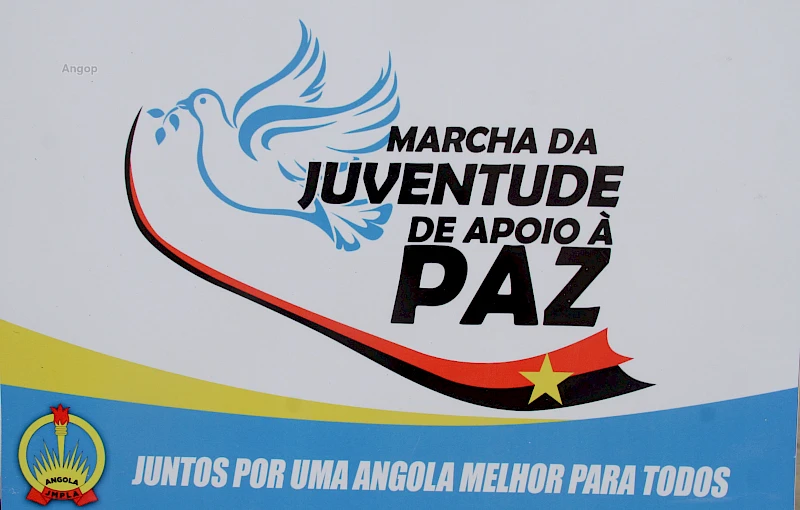 Dístico da marcha pela Paz