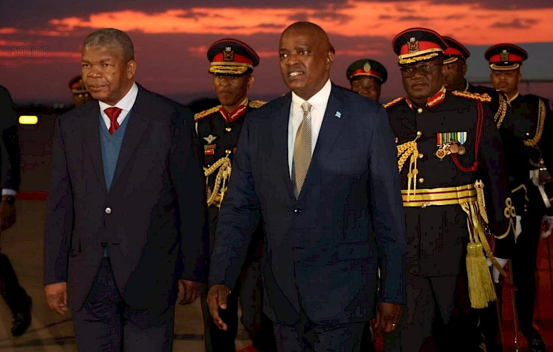 President João Lourenço arrives in Gaborone