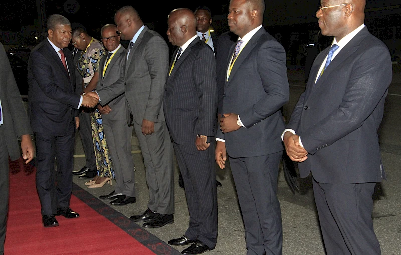 Chegada do Presidente Joao Lourenço do Madagascar