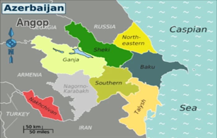 Mapa do Azerbaijão