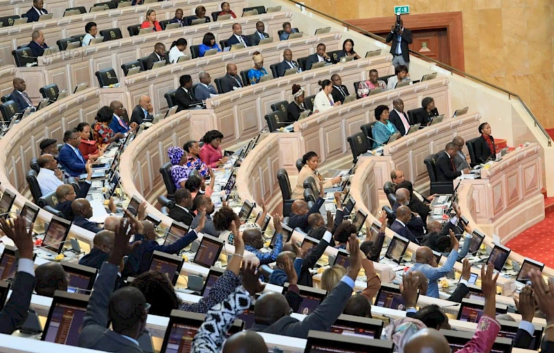 Deputados votam durante a Sessão Plenária da Assembleia Nacional