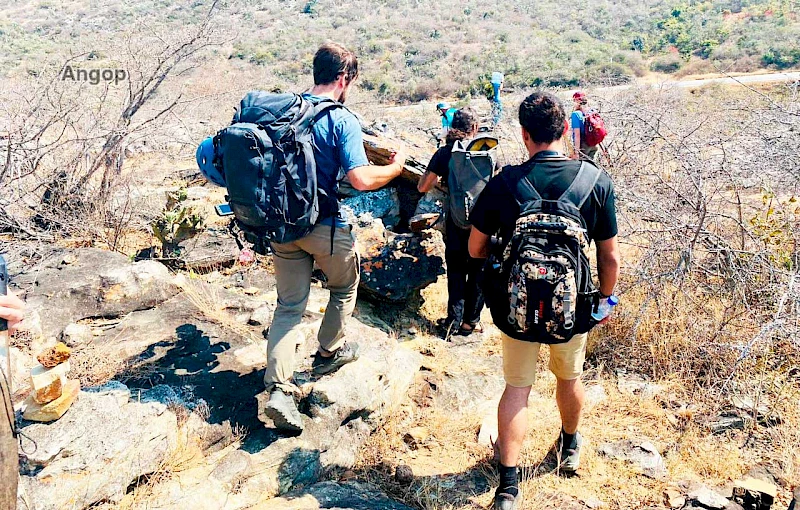 Protagonistas da escalada na Serra da Leba