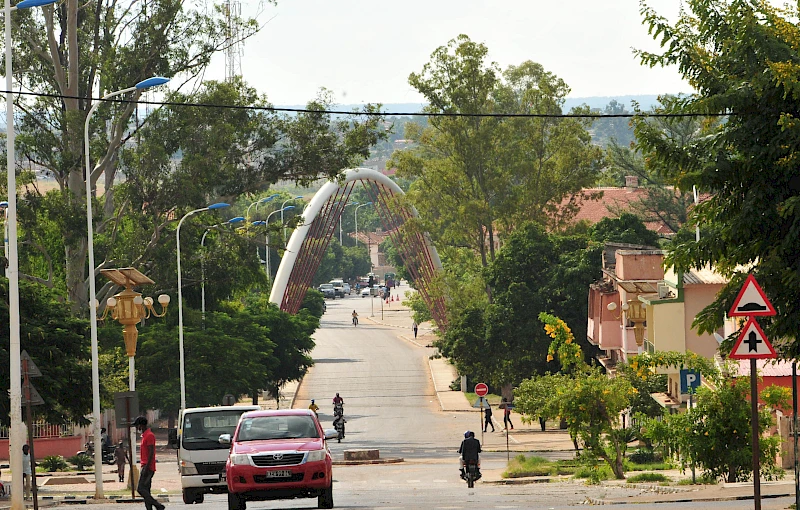 Vista parcial da cidade do Cuando Cubango