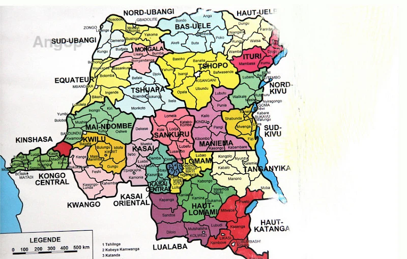 Mapa do Congo Democrático