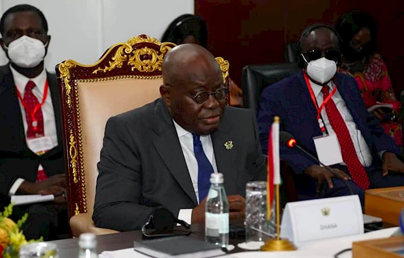 Presidente do Ghana em conferência de imprensa