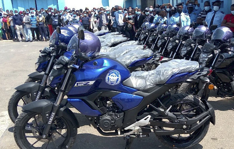 Motos da Polícia Nacional