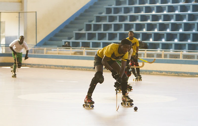 Partida de hóquei em patins  - Arquivo