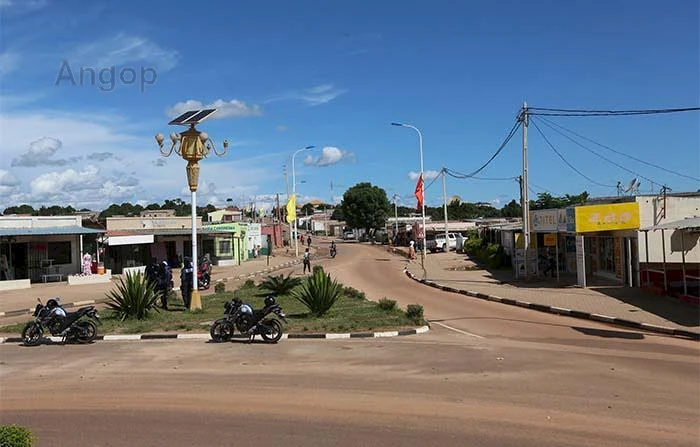 Cidade de Menongue na província do Cuando Cubango