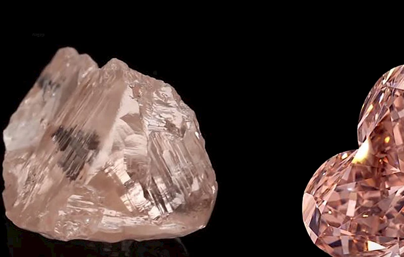 Pink diamond stones