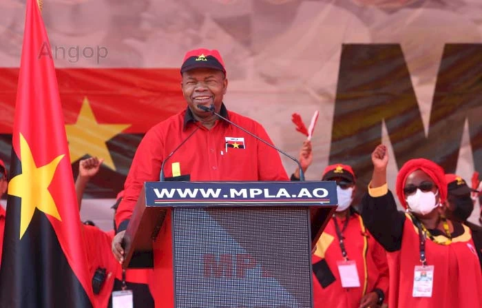 Presidente do MPLA, João Lourenço, no Acto Político no Zaire