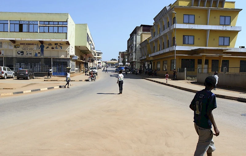 Calles de la ciudad de Amboim, en Cuanza Sur